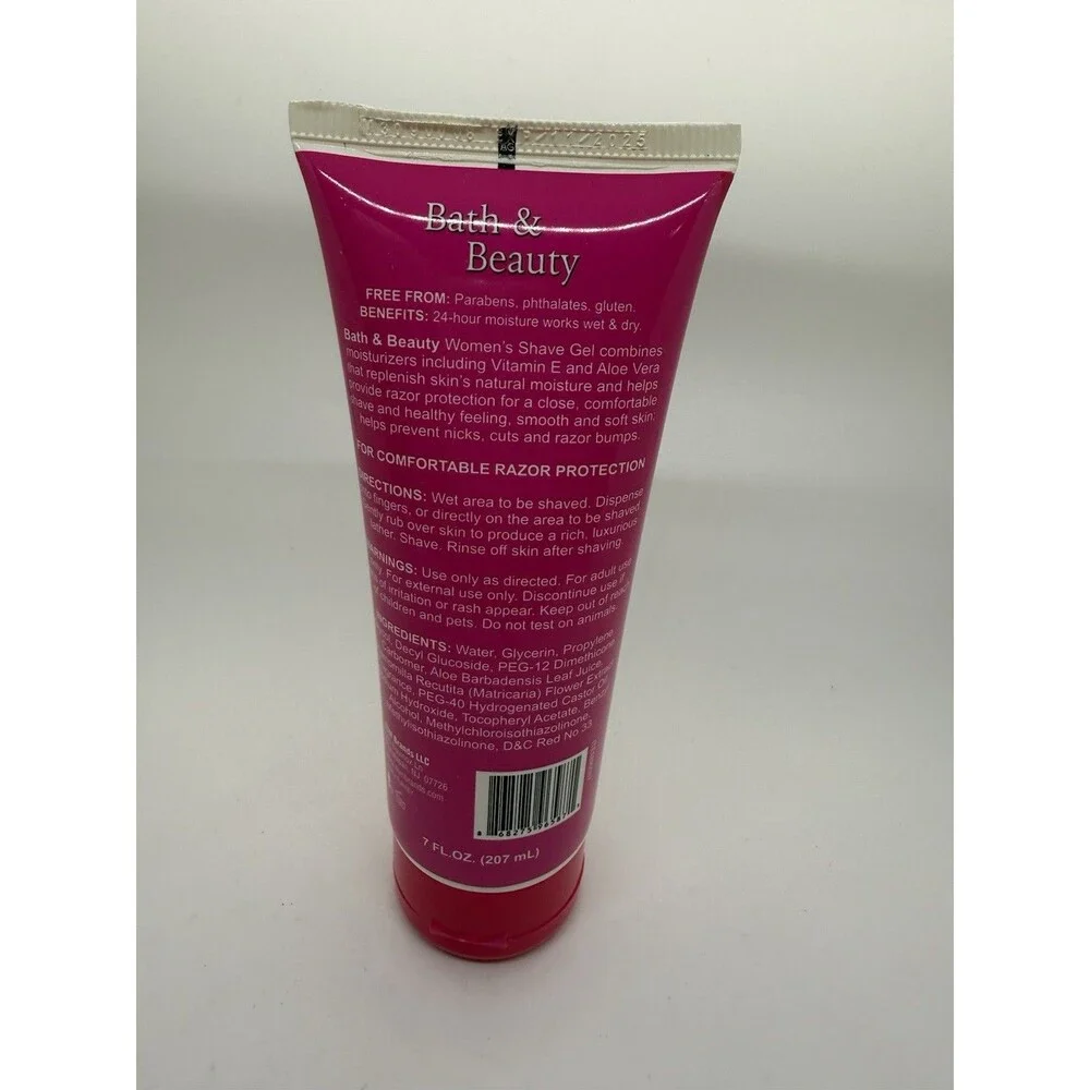 Bath & Beauty Shave Gel for Women Aloe & Vitamin-E Razor Protection Comfort 7oz.